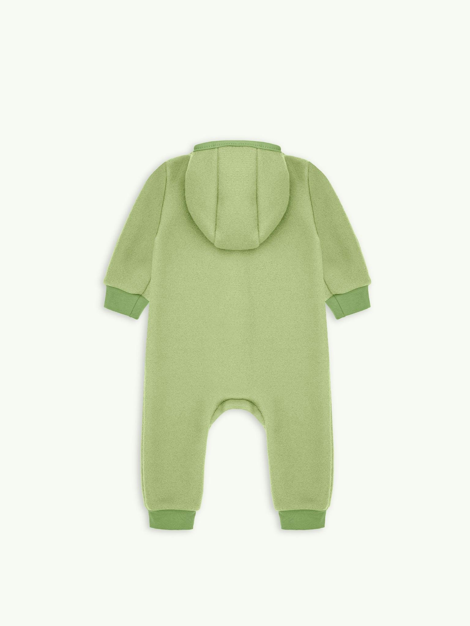 children's merino wool overall - green pea