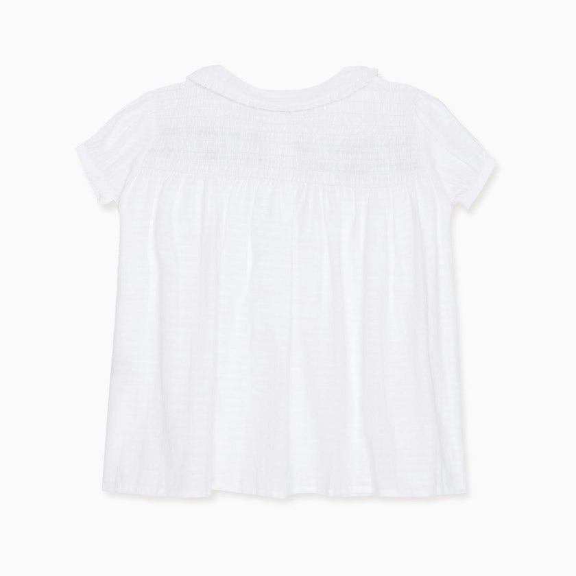 White Gingham Juana Girl Shirt