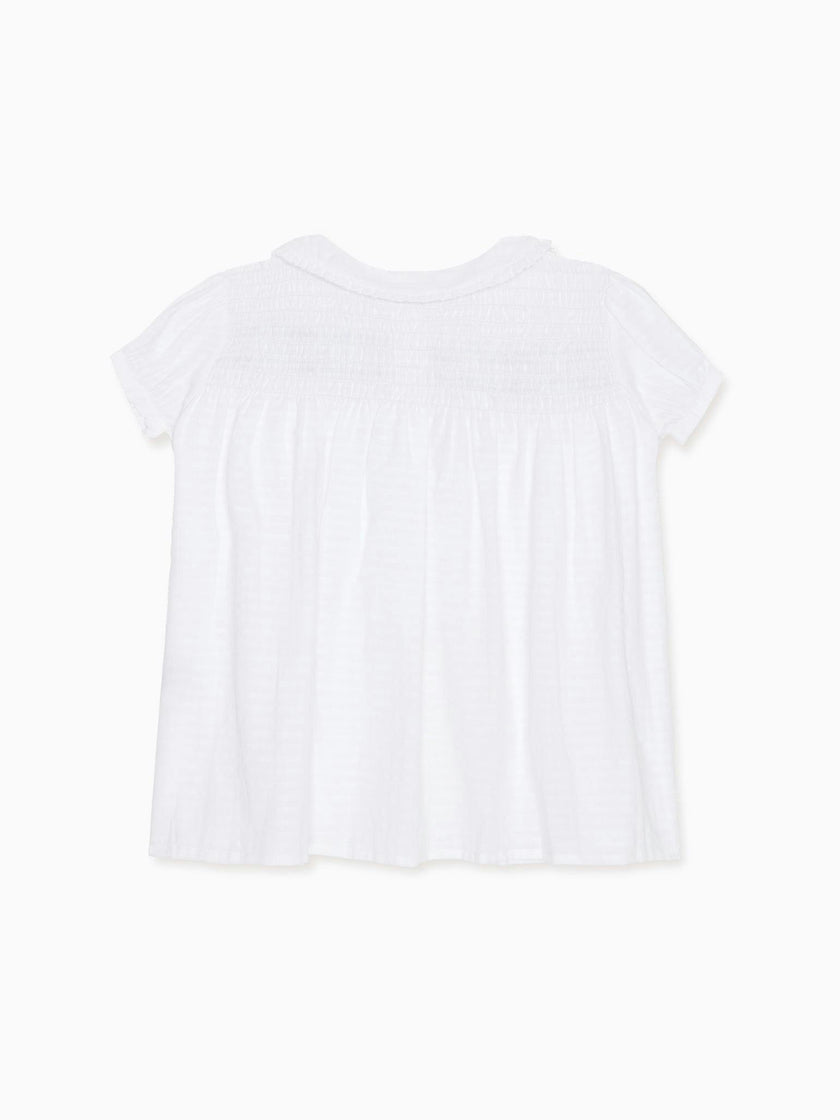 White Gingham Juana Girl Shirt