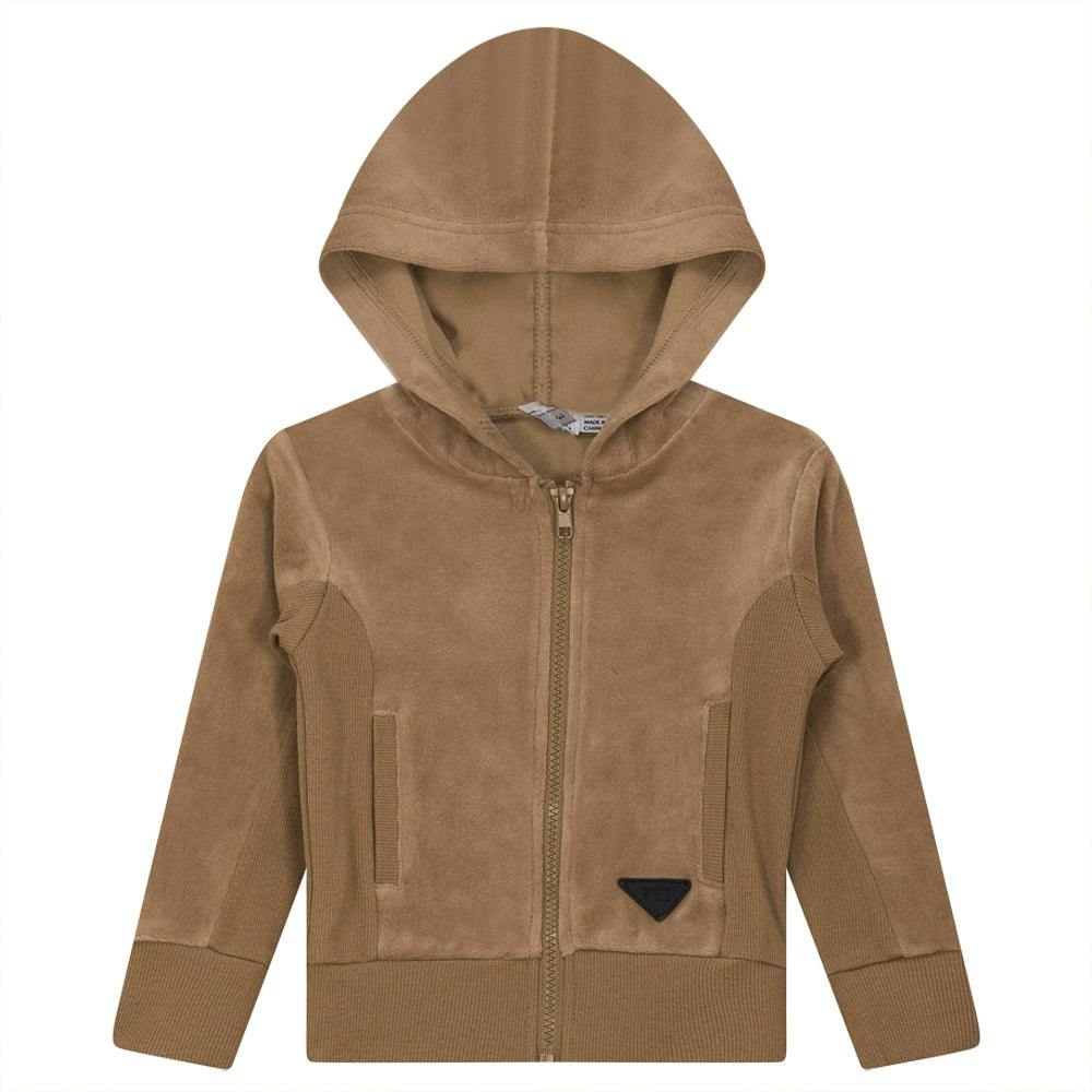 Velour Hoody Cardigan