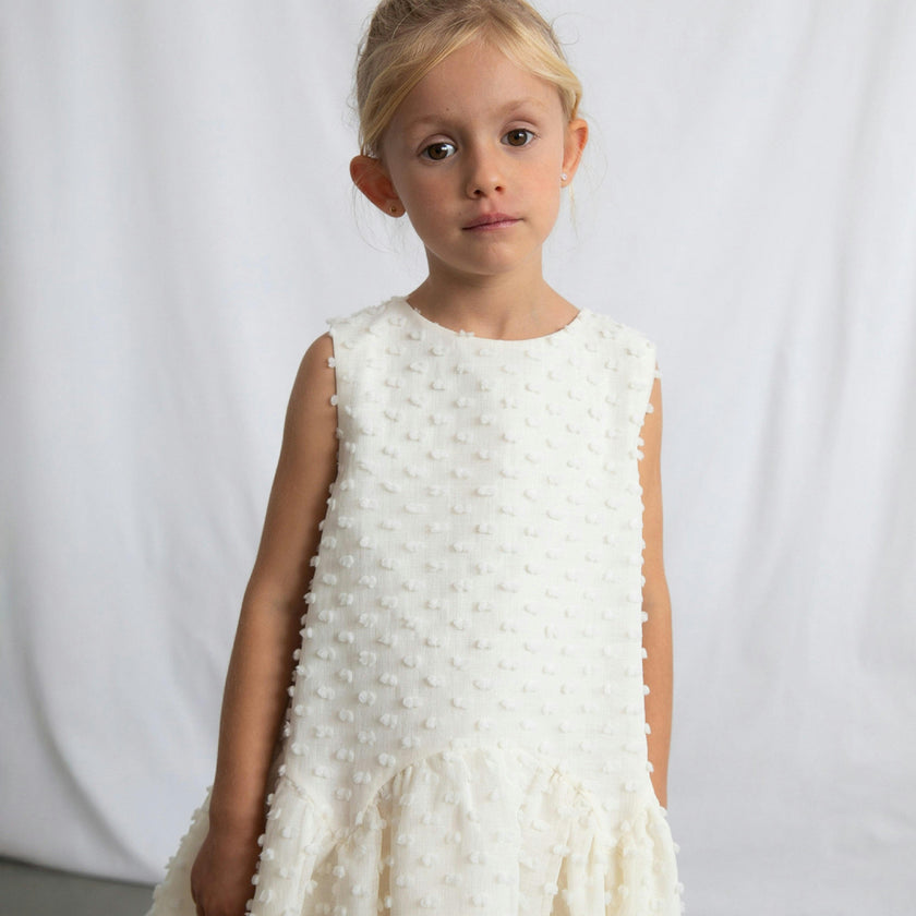White Plumeti dress