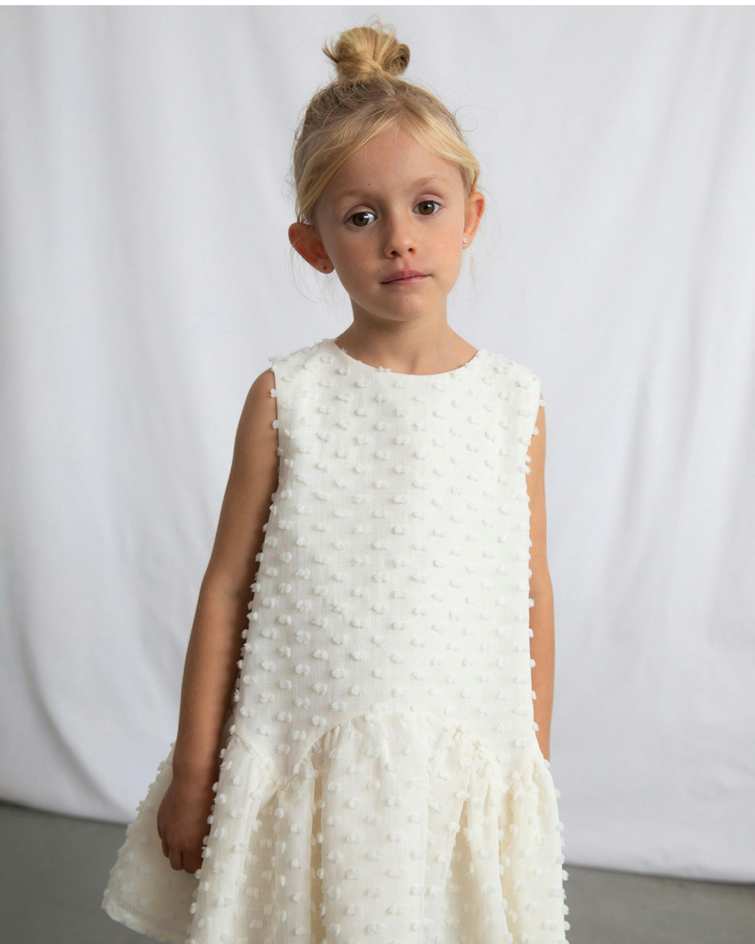 White Plumeti dress