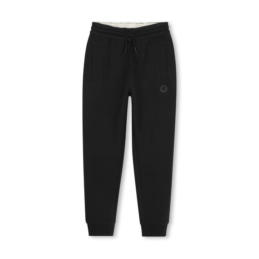 Black Logo Patch Sweatpants