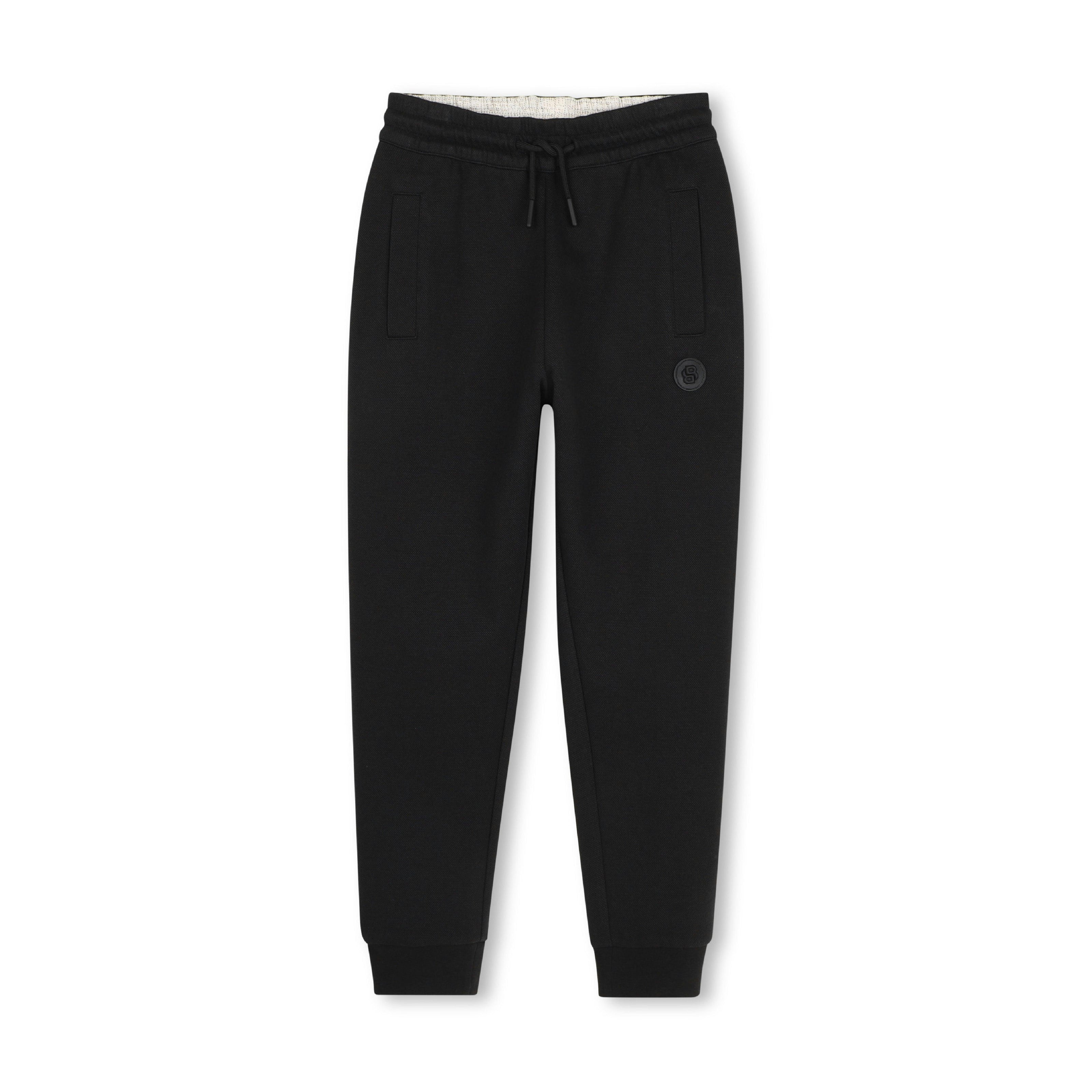 Black Logo Patch Sweatpants