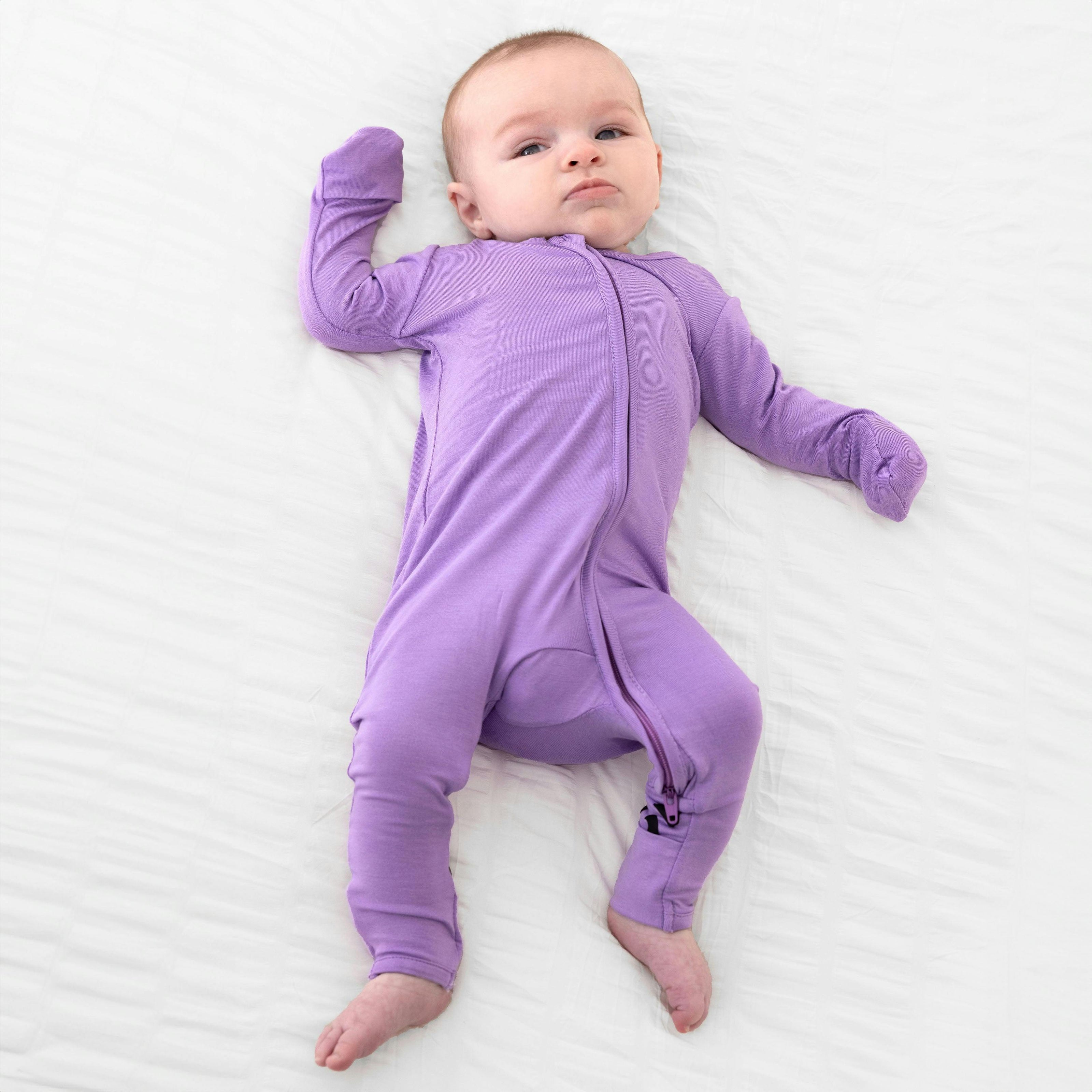 Lavender Bamboo Convertible Footie