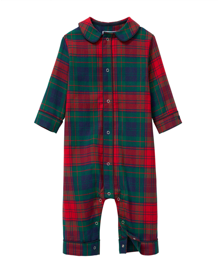 Baby's Brushed Twill Cambridge Romper in St. James Tartan