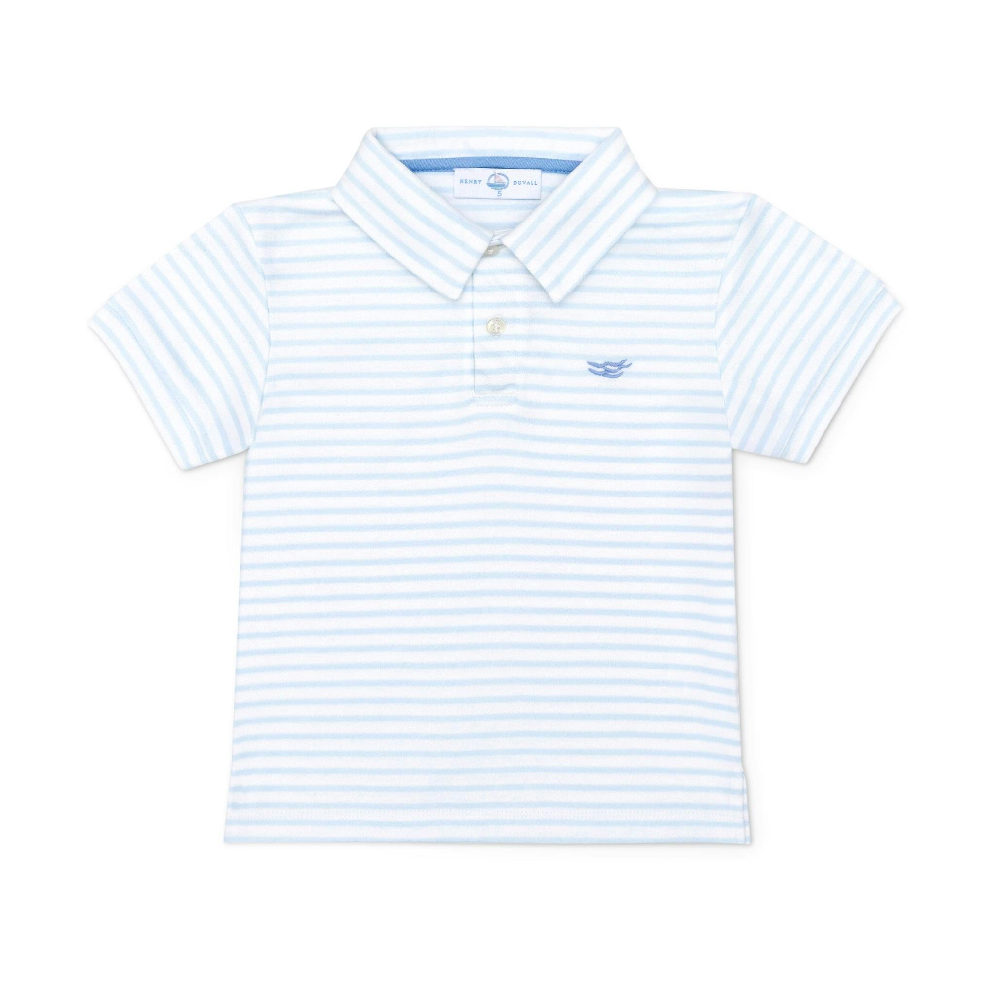 Carter Polo in Bailey's Bay Blue Stripe