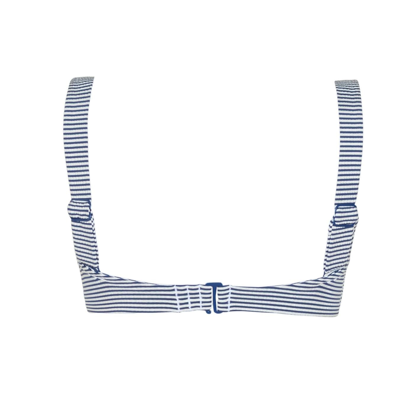 women's harbor stripe knot bikini top
