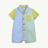 Magnetic Boys Collar Romper