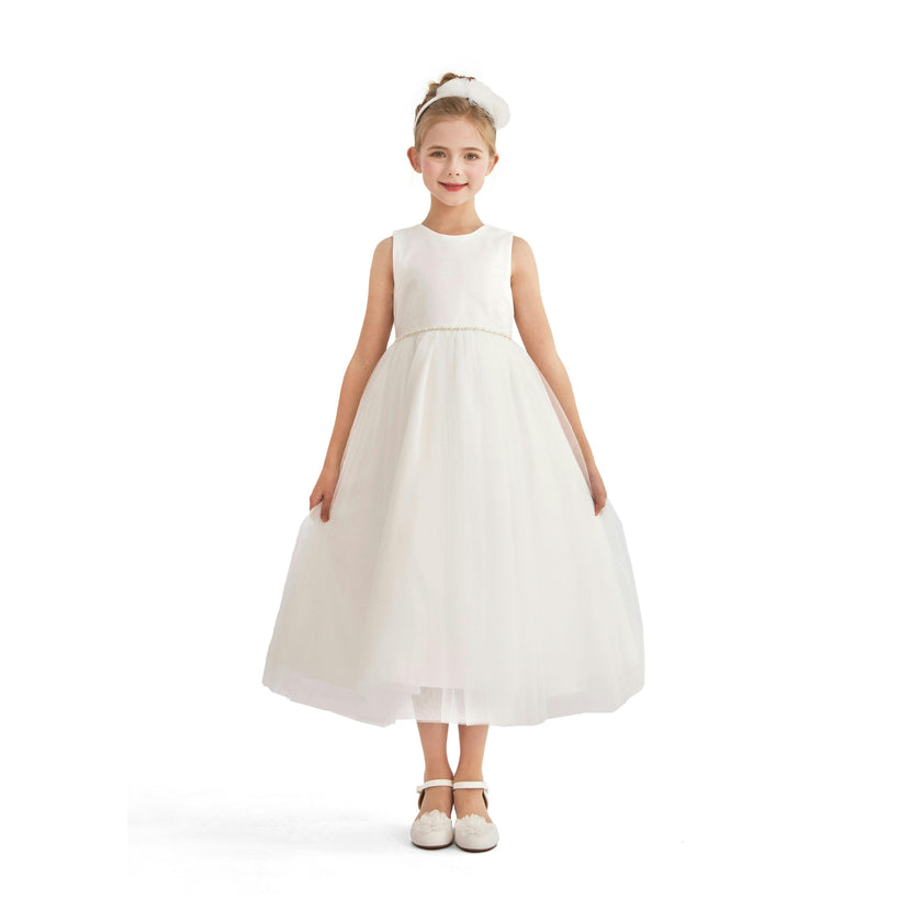 White Lysandra Sleeveless Formal Dress