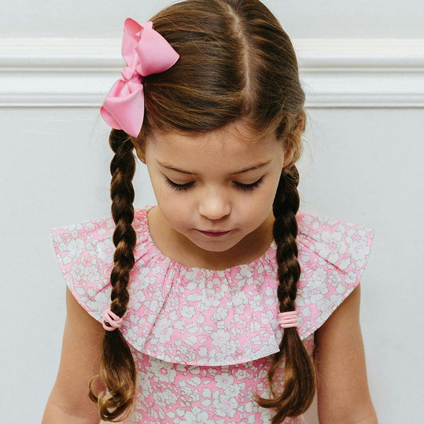 Extra Large Bow Hair Clip in Dusky Pink