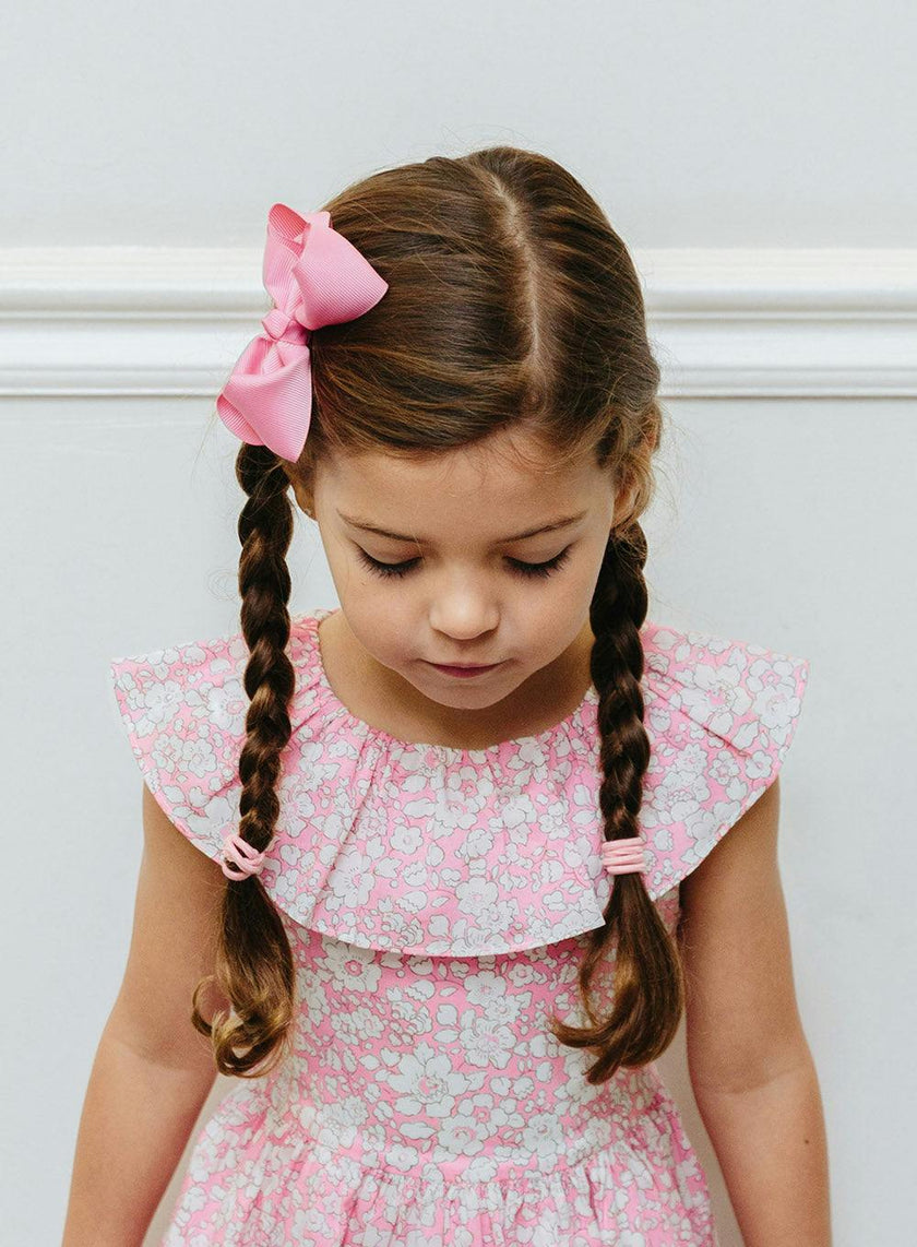 Extra Large Bow Hair Clip in Dusky Pink