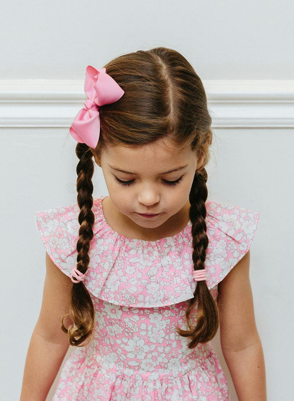 Extra Large Bow Hair Clip in Dusky Pink