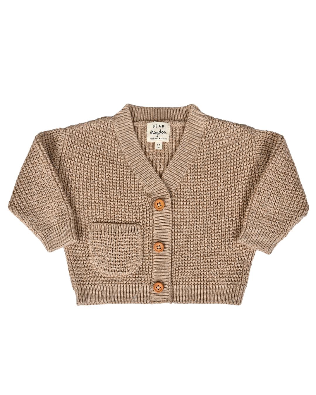 Wren Cardigan Sand Dollar, Brown