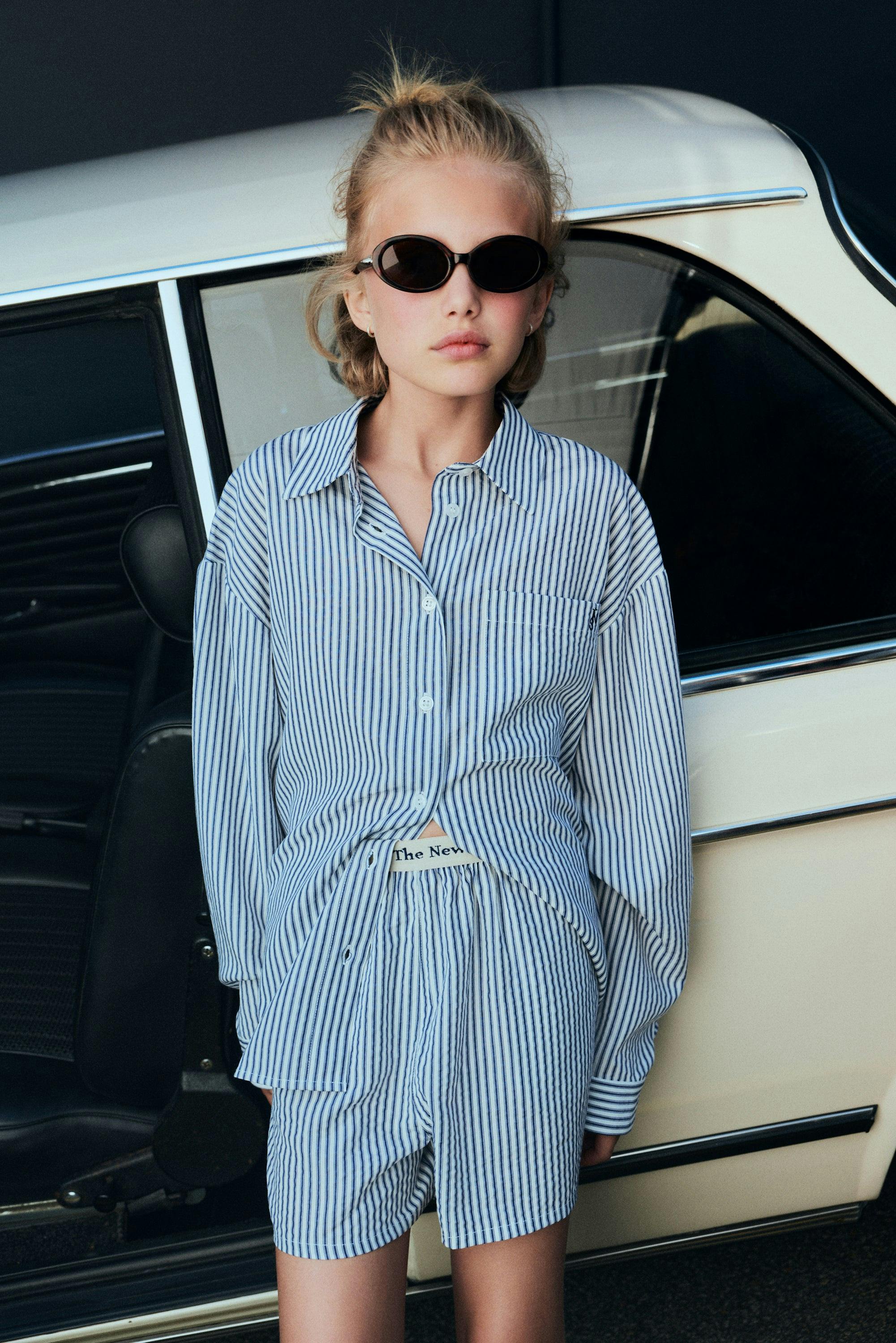 Alheli Teen Short Summer Midnight Stripes