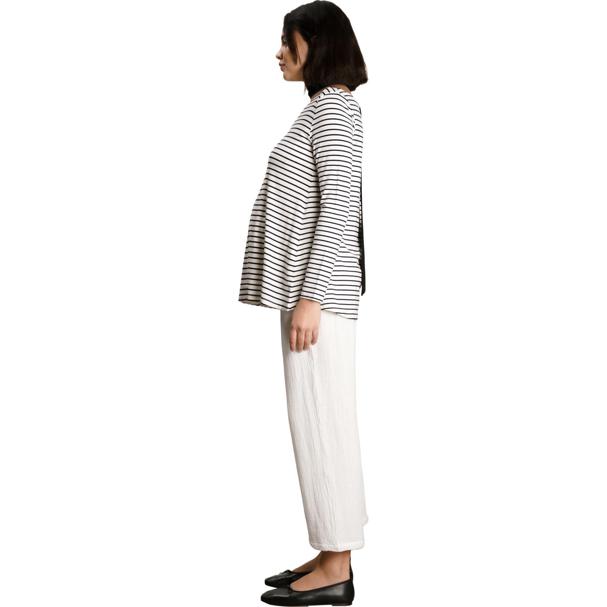 Nicolette Boat Neck Long Sleeve Nursing Tee