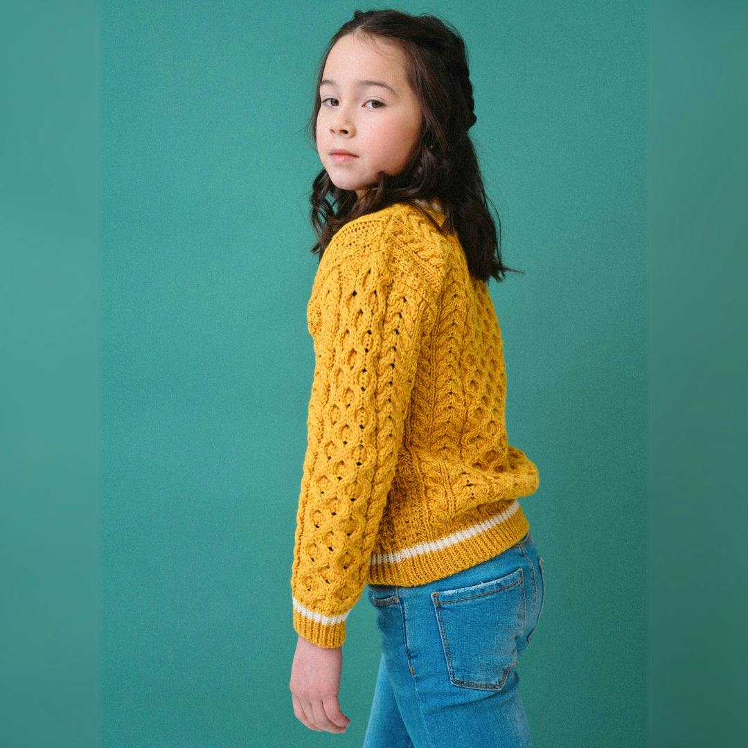 London Days Merino Cardigan, Sunshine Yellow
