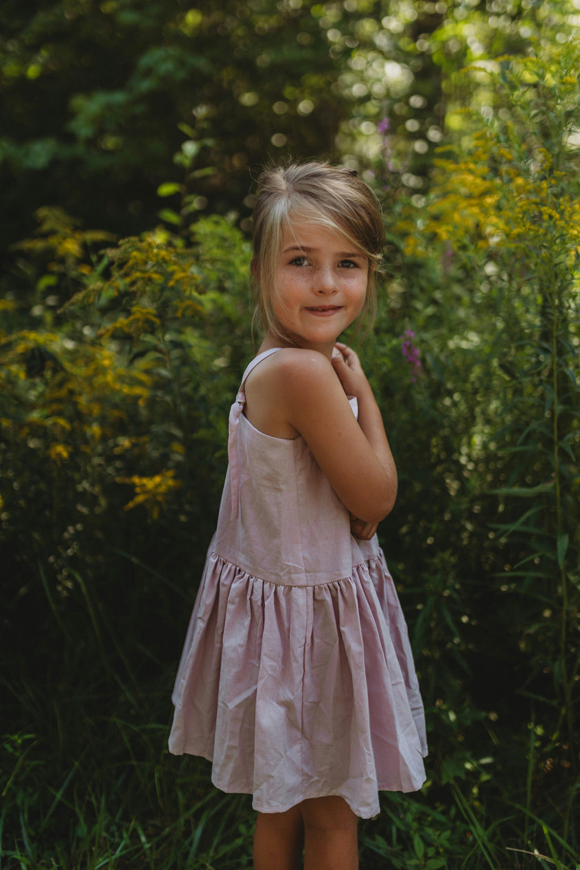 Hikari Pintuck Dress | Soft Pink