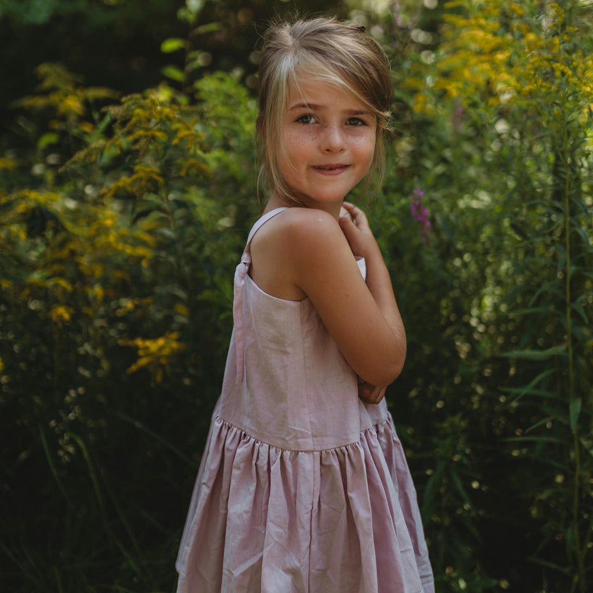 Hikari Pintuck Dress | Soft Pink
