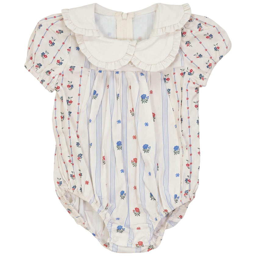 Floral Printed Stripped Bubble