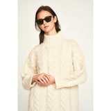 Salida Cable Turtleneck, White