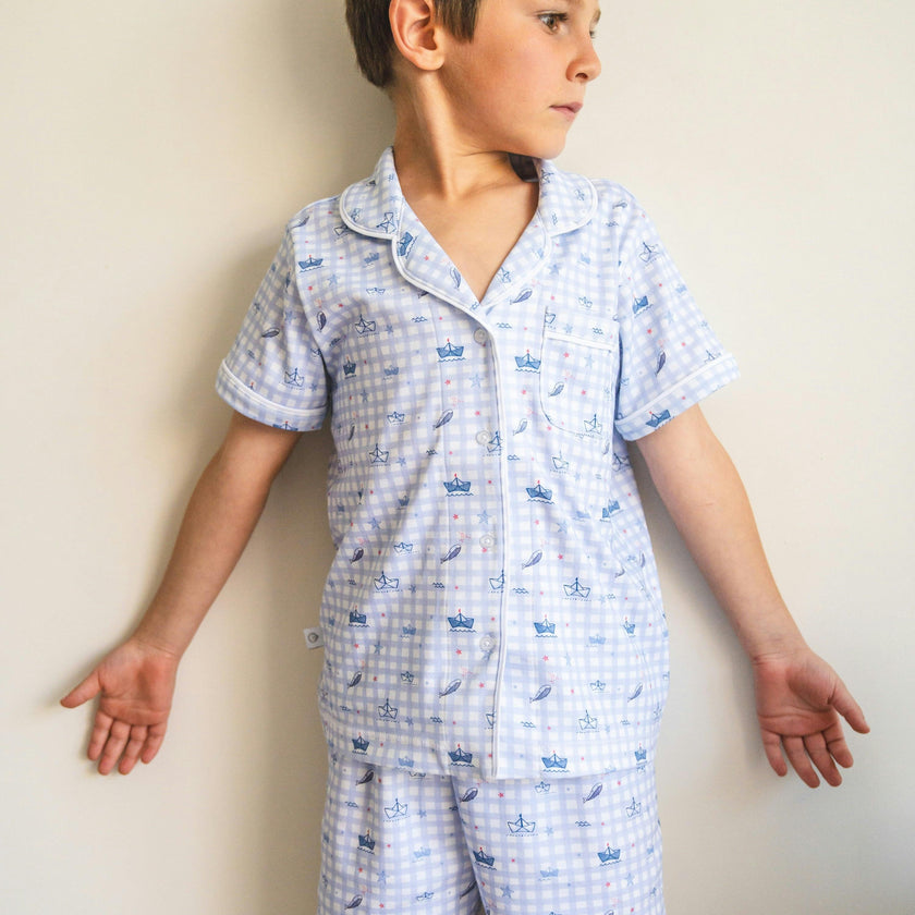 Sailors Boy Pima Cotton Short Pajama Set – Soft Two-Piece