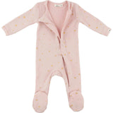 Mini Gold Star Foil Zipper Footie