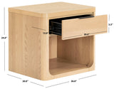Raylie 1 Drawer Wood Nightstand