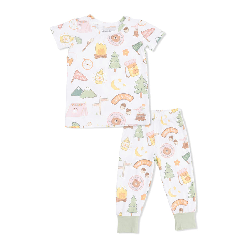 Camping Pink - Short Sleeve Loungewear Set