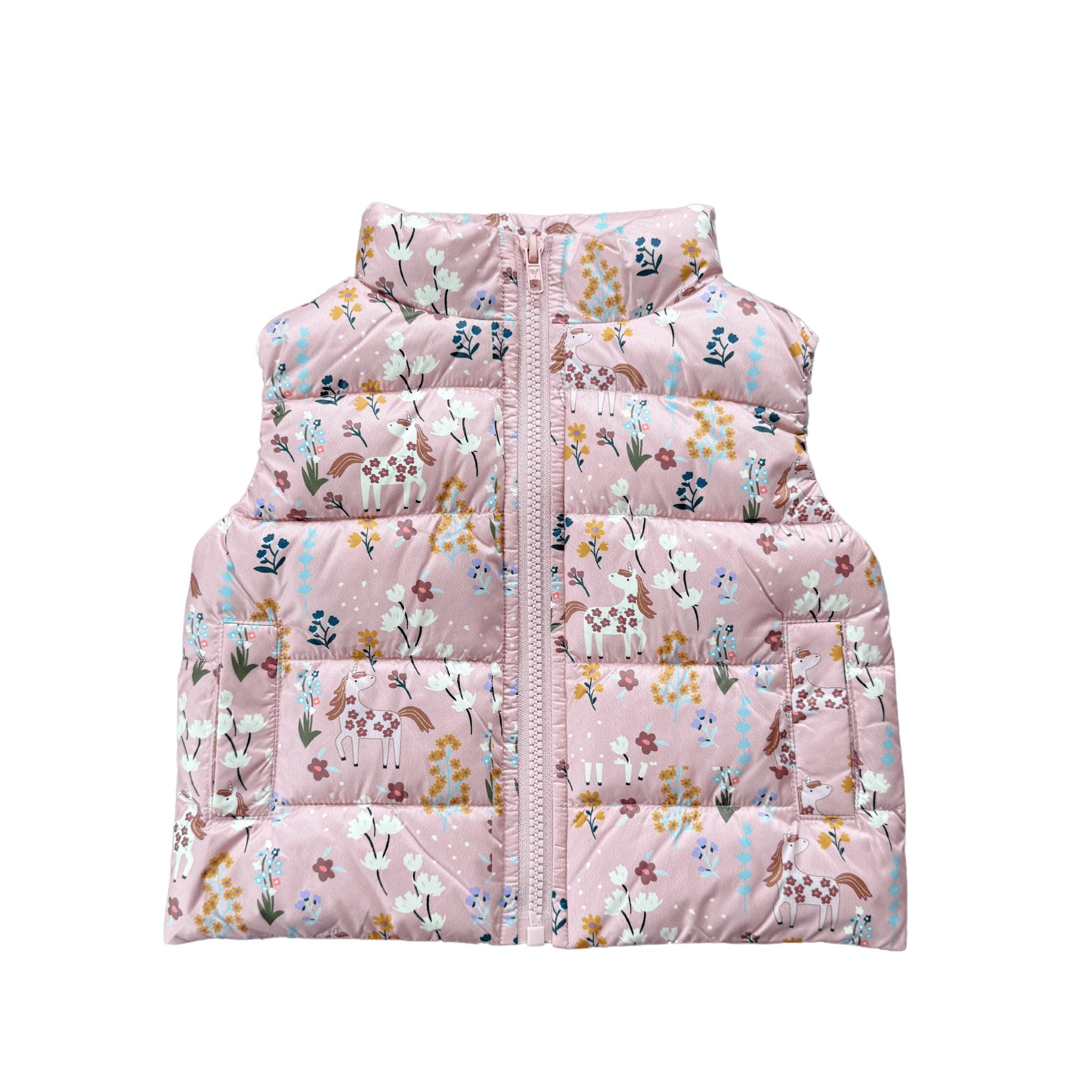 Puffer Vest Winter Floral