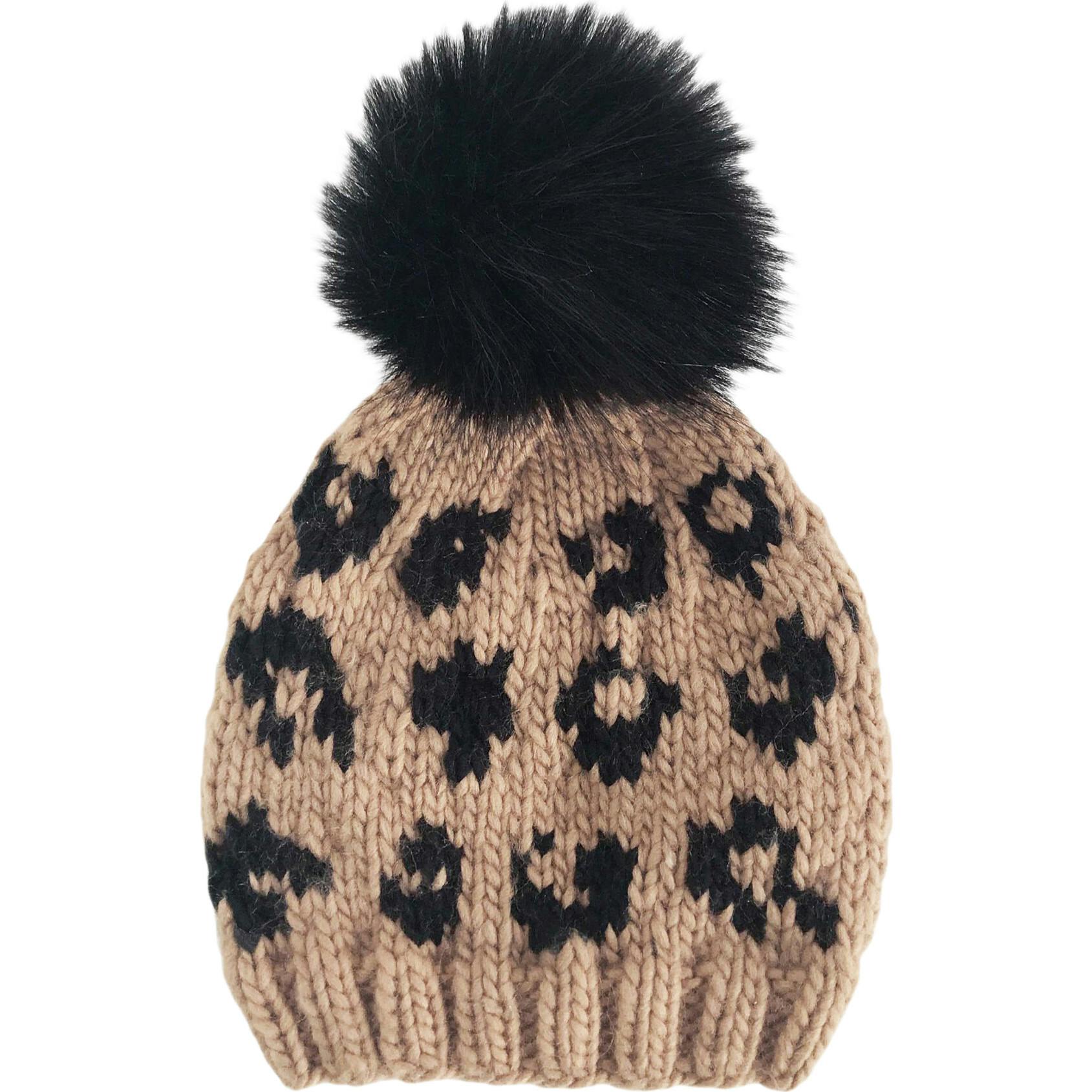 Cheetah Hat - Latte/Black