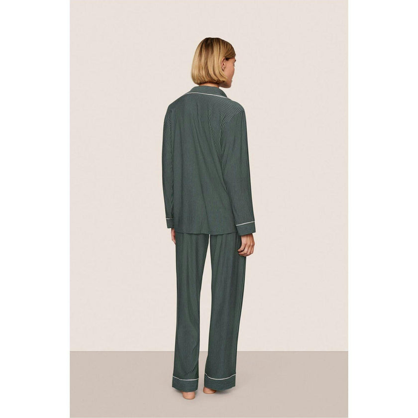 Gisele Printed TENCEL Modal Long PJ Set, Green