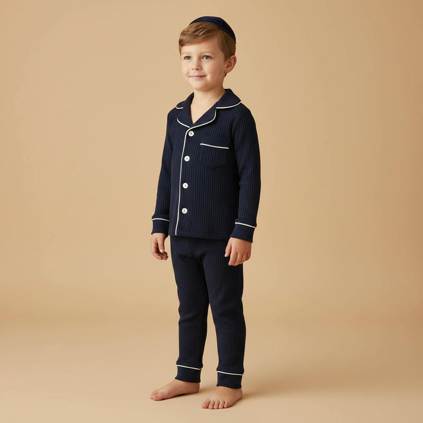 Year-Round Button down Ribbed Pjs