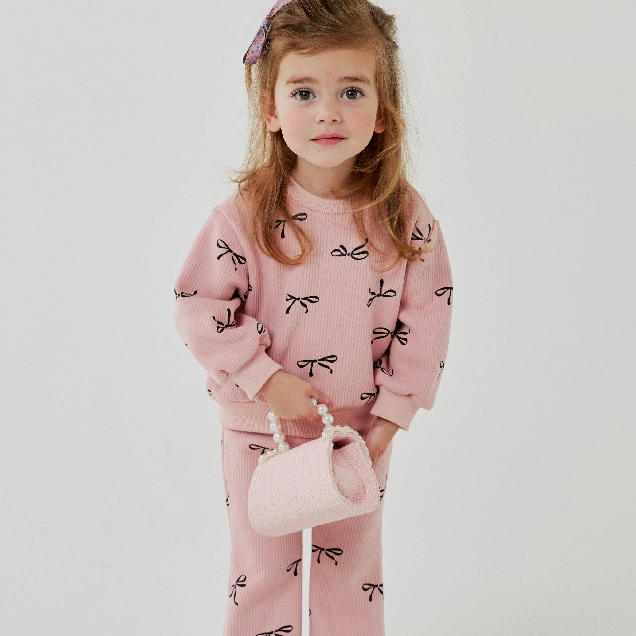 Ava Ribbon Sweatshirt Set