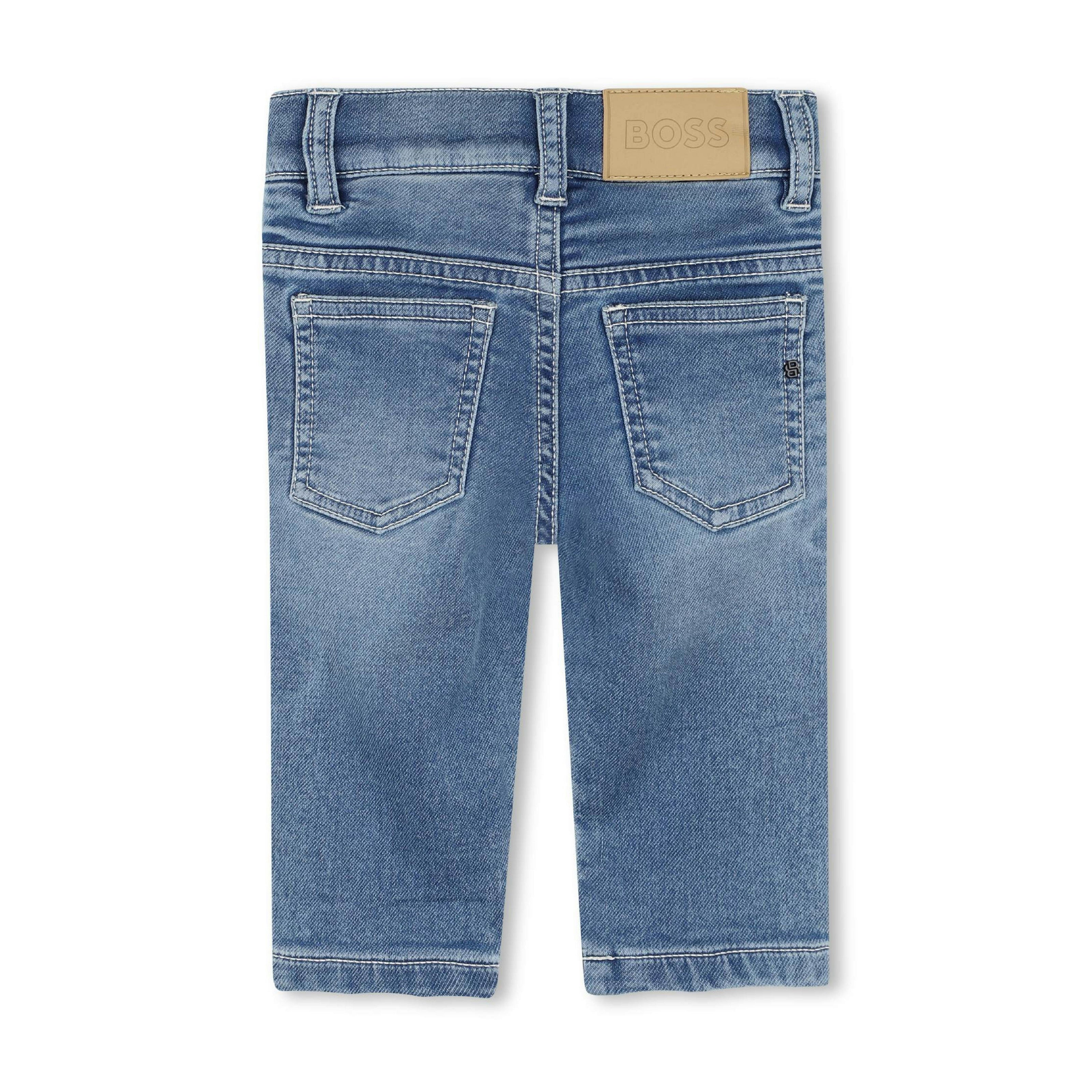 Double Stone Classic Straight-Leg Denim Jeans