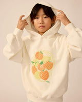 Organic Weekend Hoodie in White Mixed Fruit