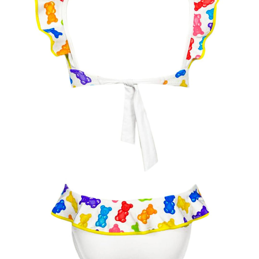 Mini Ruffle Shoulders & Waist Two-Piece Bikini