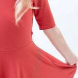 Quarter Sleeve Twirl Dress