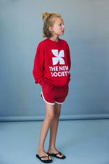 TNS Logo Teen Sweatshirt Tulip Red