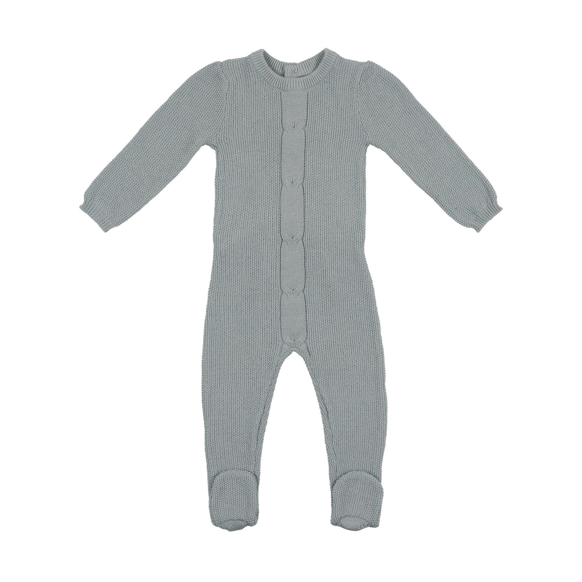 Braided Rope Knit Long Sleeve Footie