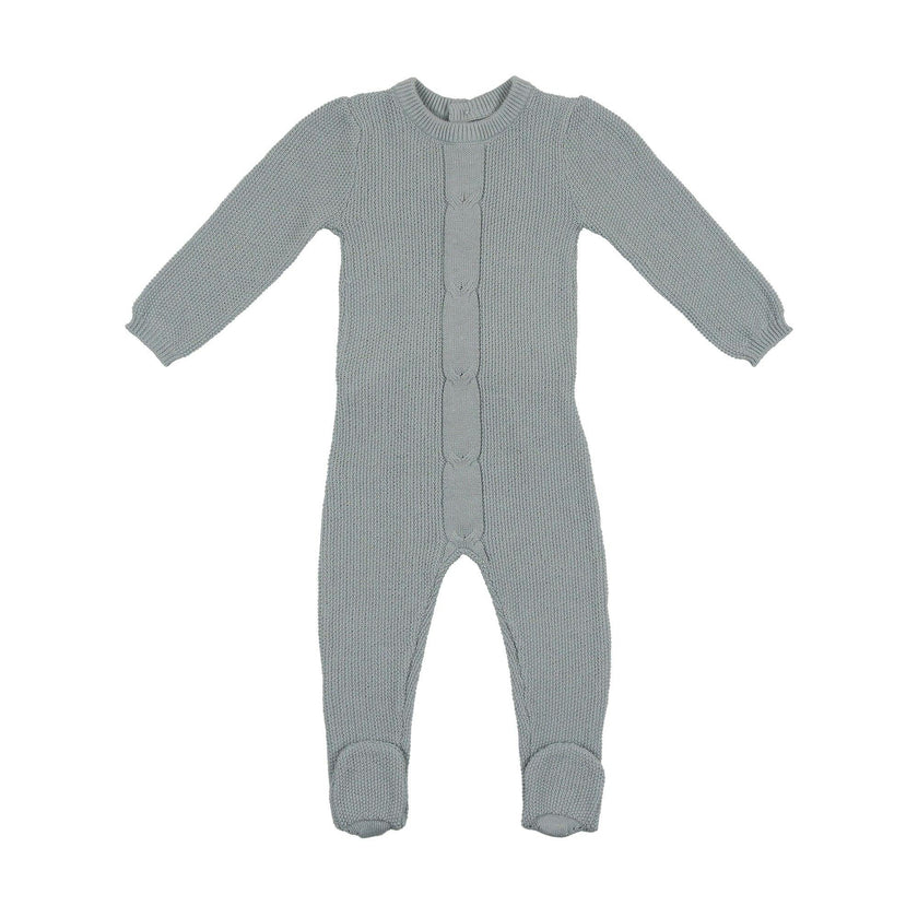 Braided Rope Knit Long Sleeve Footie