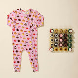 Baby Bamboo Romper - Pink Cupcakes