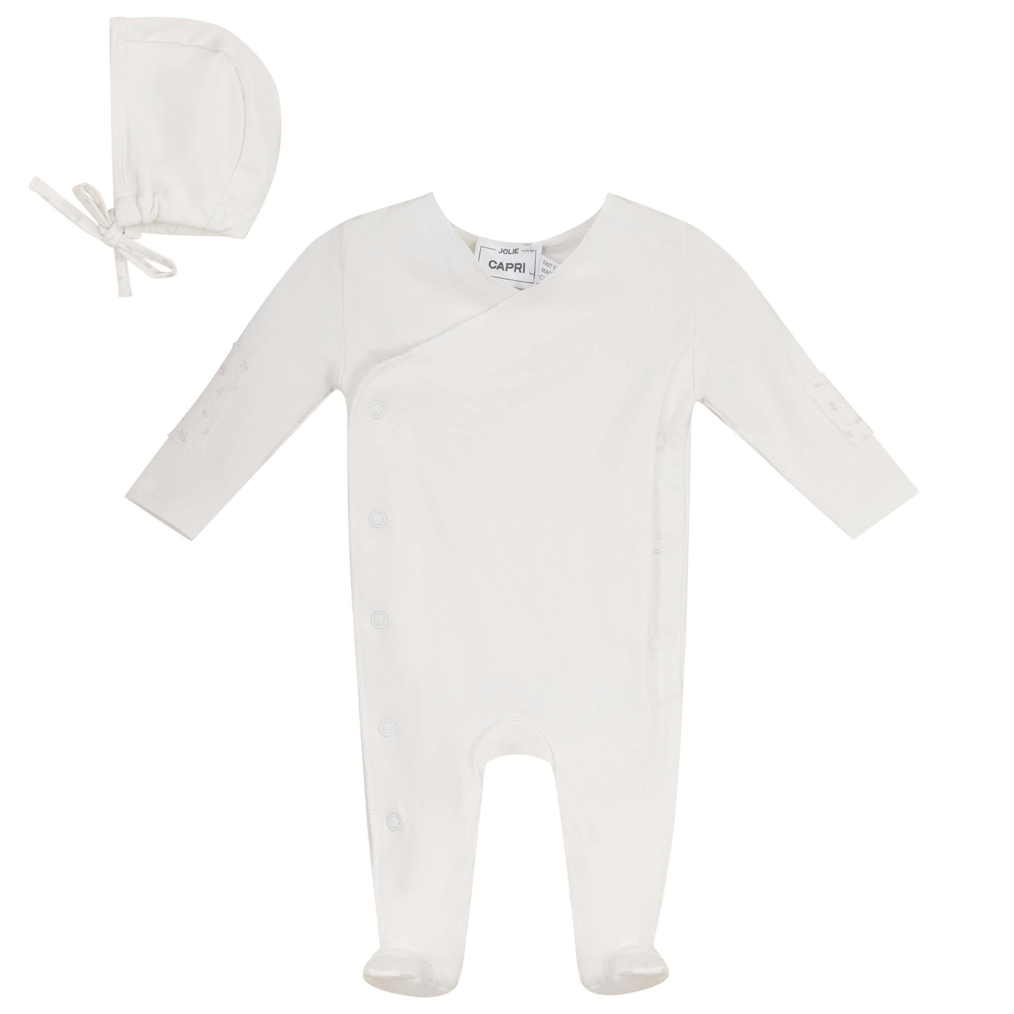 Patch Work Footie With Bonnet