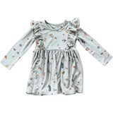 Girl's Long Sleeve Ruffle Dress