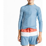 Surfside Blue Seersucker Rashguard