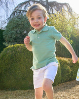 Harry Piqué Polo in Sage