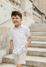 Ashton Striped Linen Shorts and Top Set
