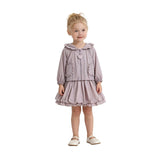 Pink Lace-Trim Skirt Ensemble