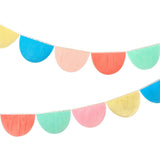 Rainbow Tissue Paper Scallop Garland Set