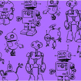 Cross Back Twirly Dress in Robots